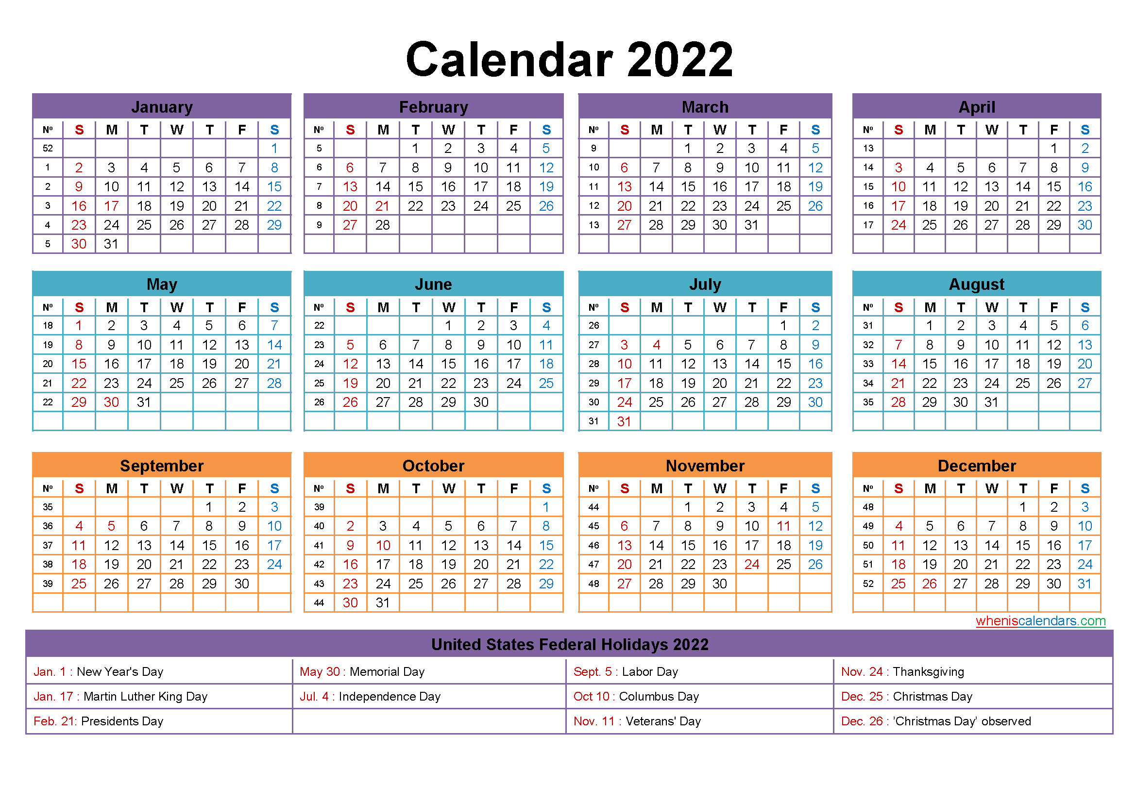 Free Editable Printable Calendar 2022 - Template No.ep22Y23  Editable 2022 Calendar Printable