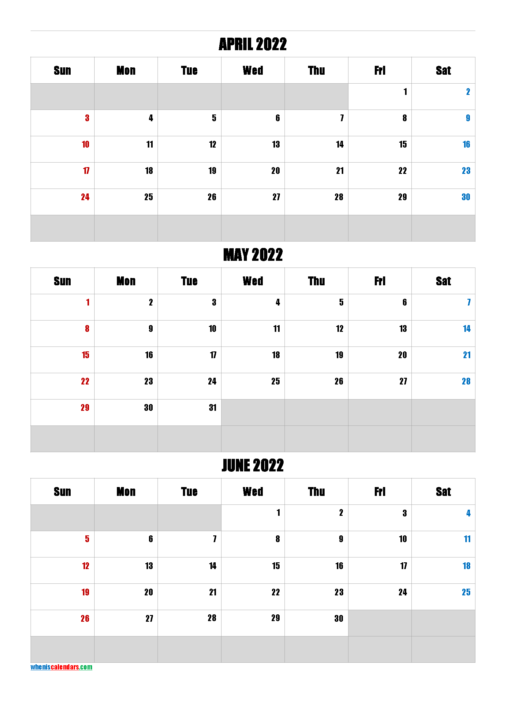 Free July August September 2022 Calendar [Q1-Q2-Q3-Q4]  March April May June 2022 Calendar