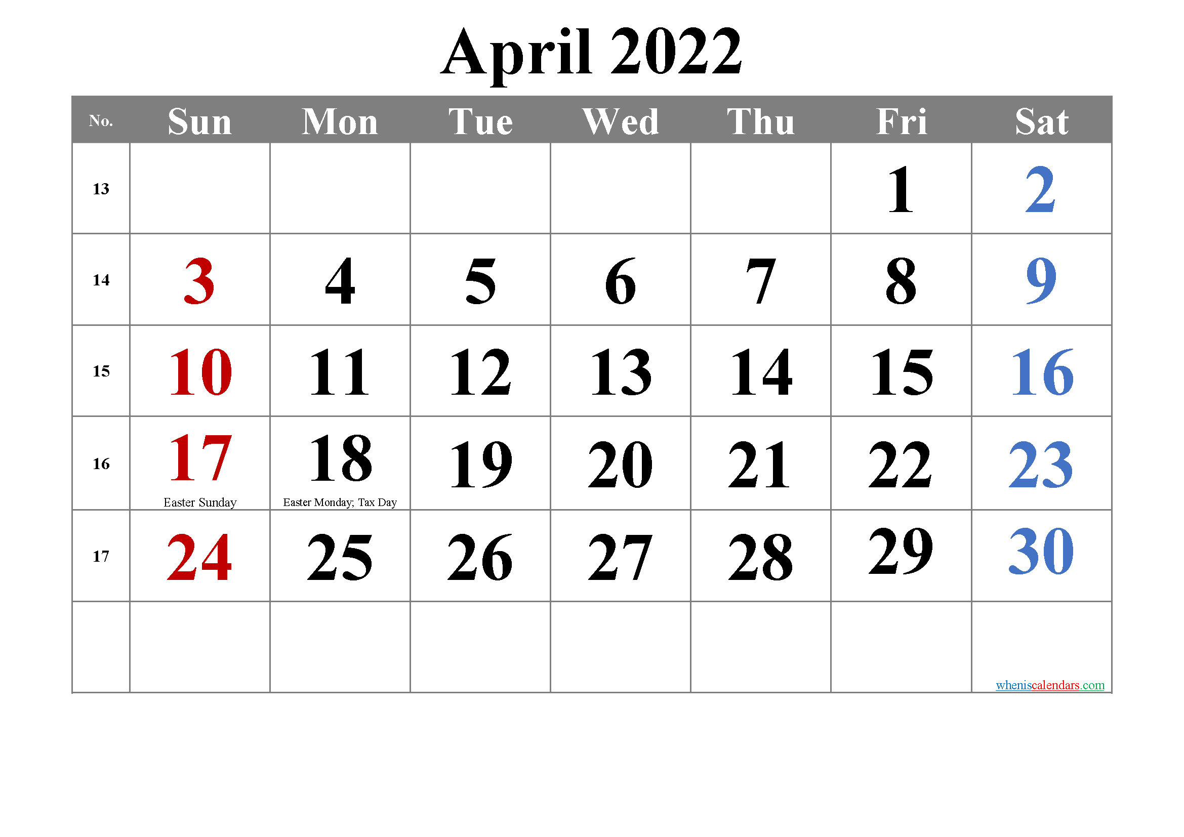 Free Printable April 2022 Calendar - Free Printable 2021  Free Printable Calendar 2022 April