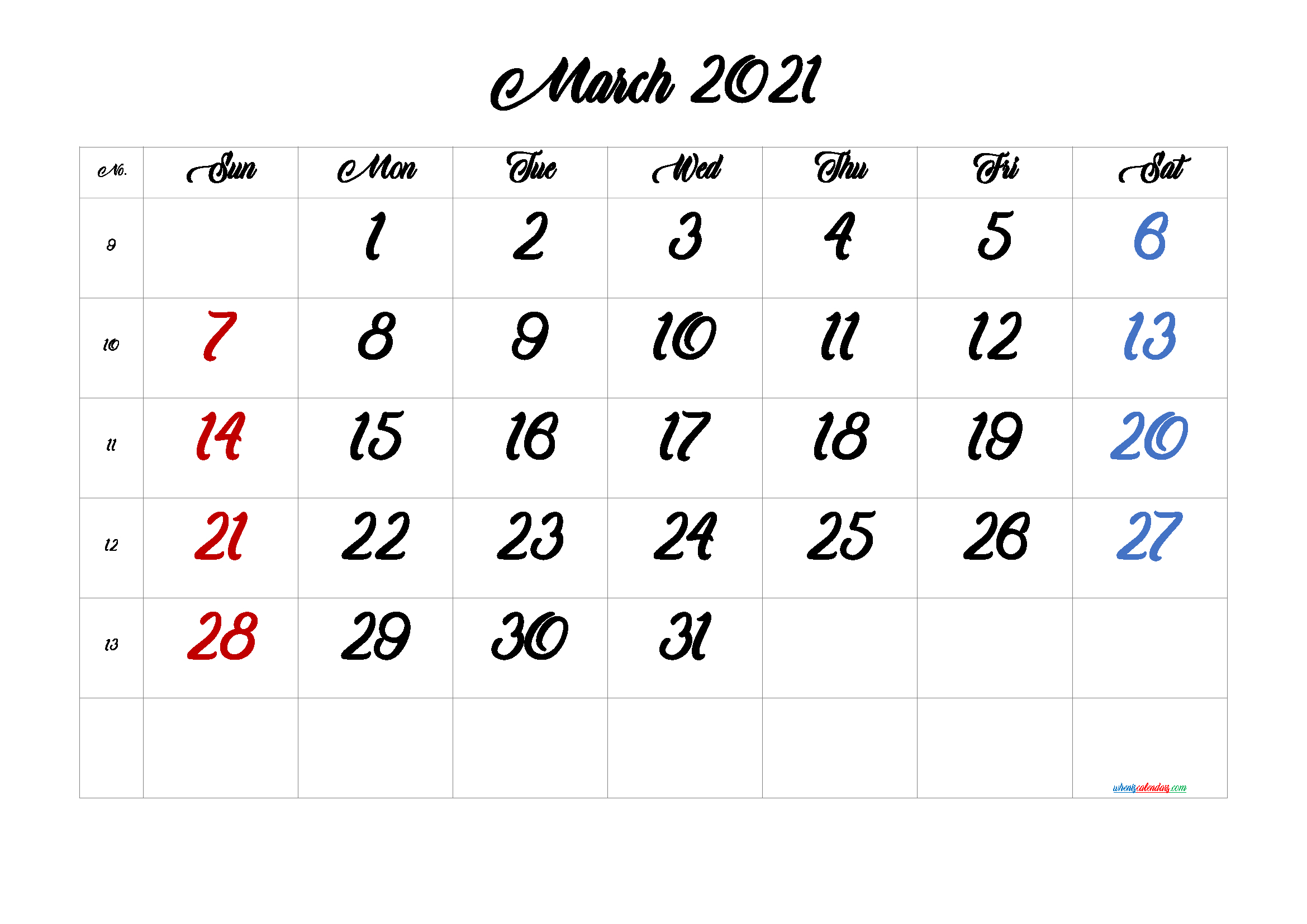 Free Printable Calendar March 2021 2022 And 2023  How Many Weeks From April 2022 To March 2022