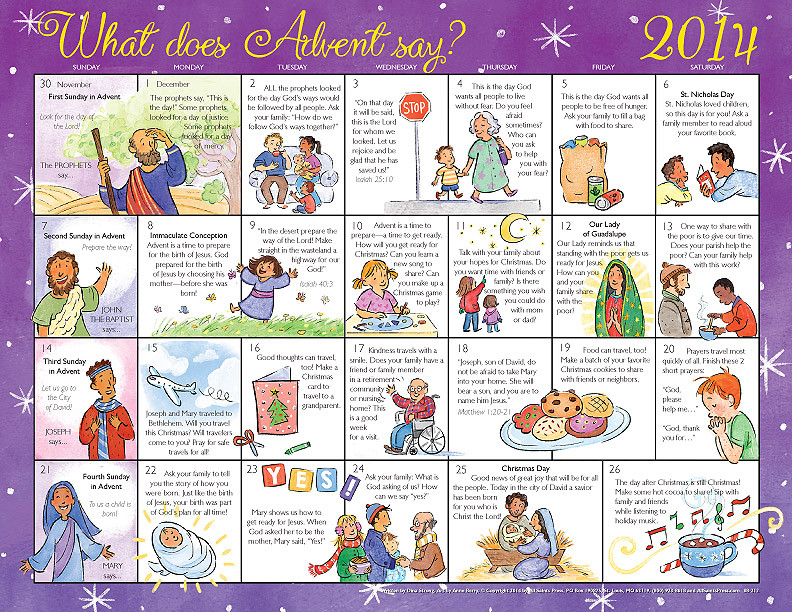 Free Printable Catholic Advent Calendar Printable / 12  Religious Advent Calendar 2022