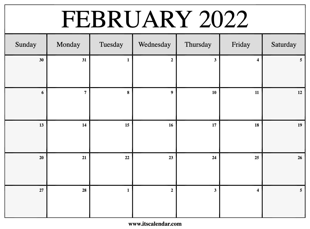 Free Printable February 2022 Calendar  December 2022 January 2022 February 2022 Calendar