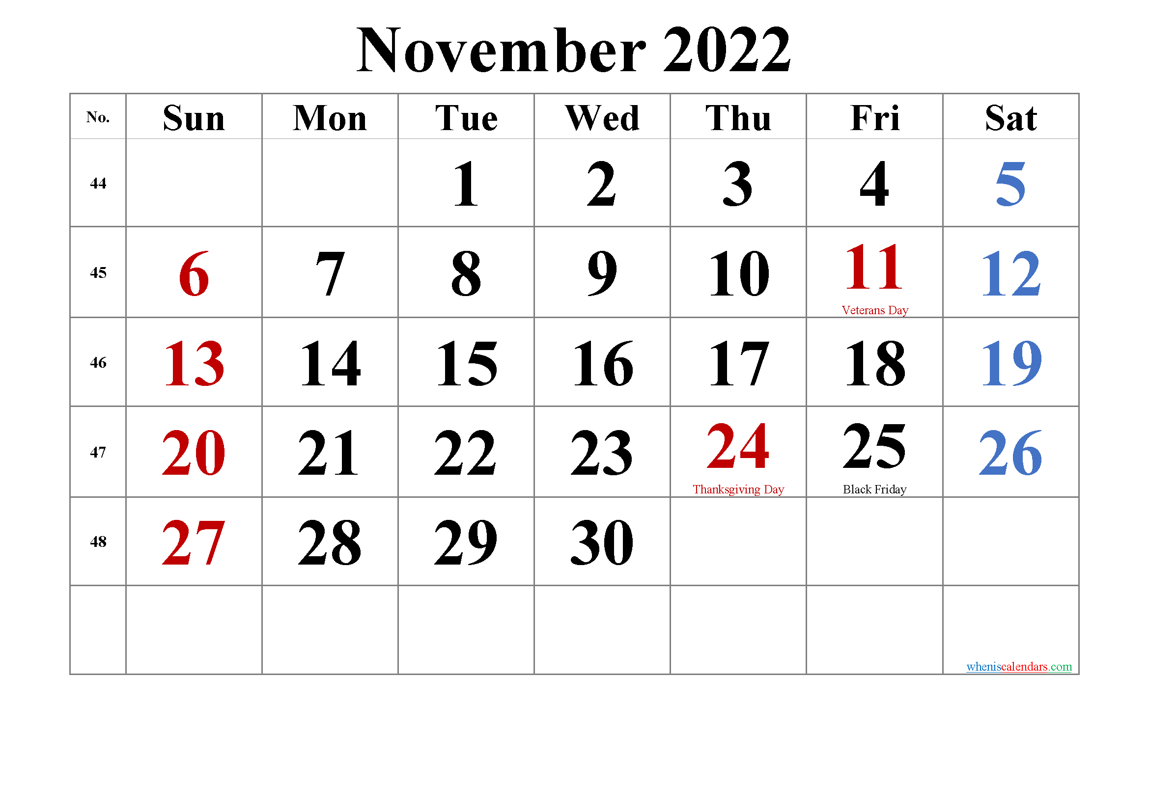Free Printable November 2022 Calendar  Dec Jan Feb Calendar 2022
