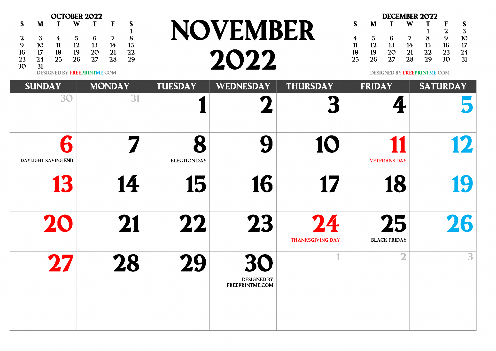 Free Printable November 2022 Calendar Pdf Png Image  Calendar Of November 2022