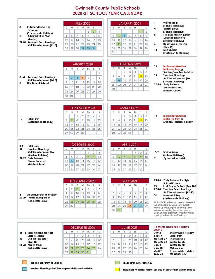 Gcps 2021 22 Calendar  Ocps Testing Calendar 2022