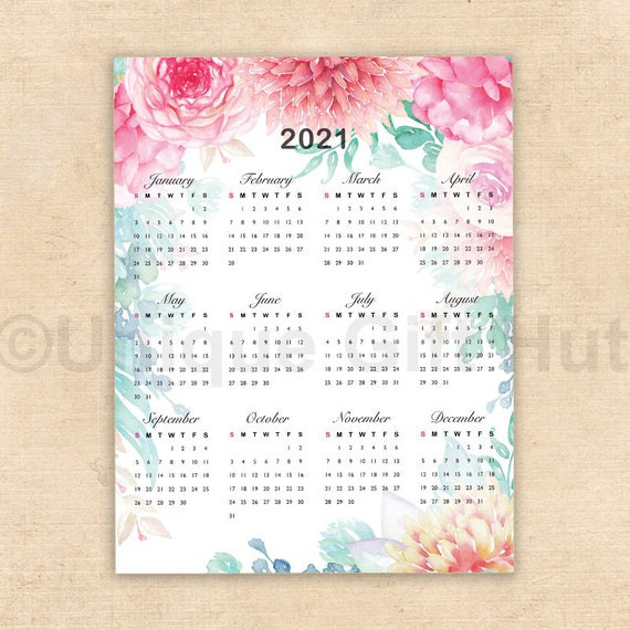 Get 2021 Year At A Glance Calendar Pics - Duniatrendnews  Lunar Calendar 2022 Pakistan