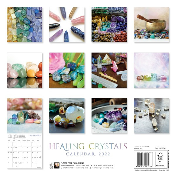 Healing Crystals Wall Calendar 2022 (Art Calendar) - Flame  Next Advent Calendar 2022