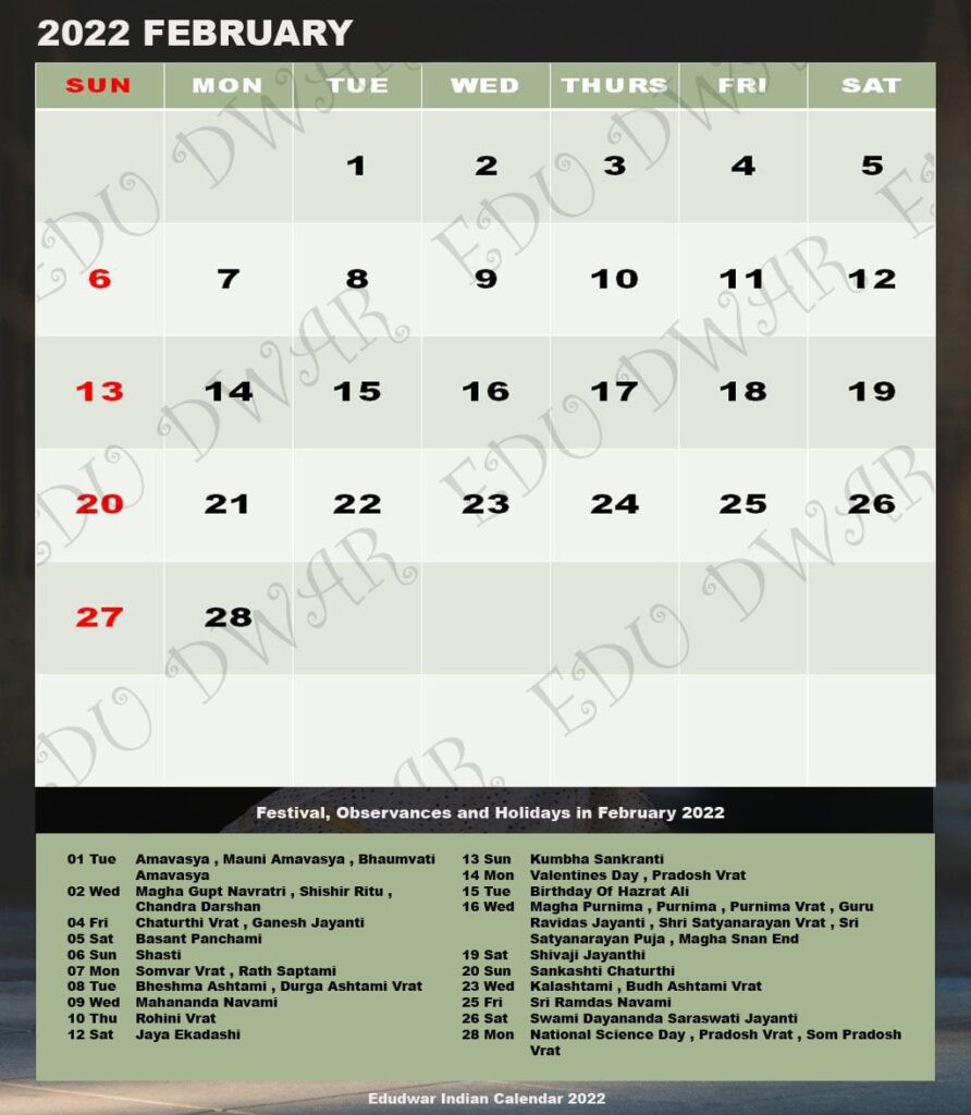 Hindu Calendar 2022- Complete List Of Major Hindu  Calendar 2022 Festival
