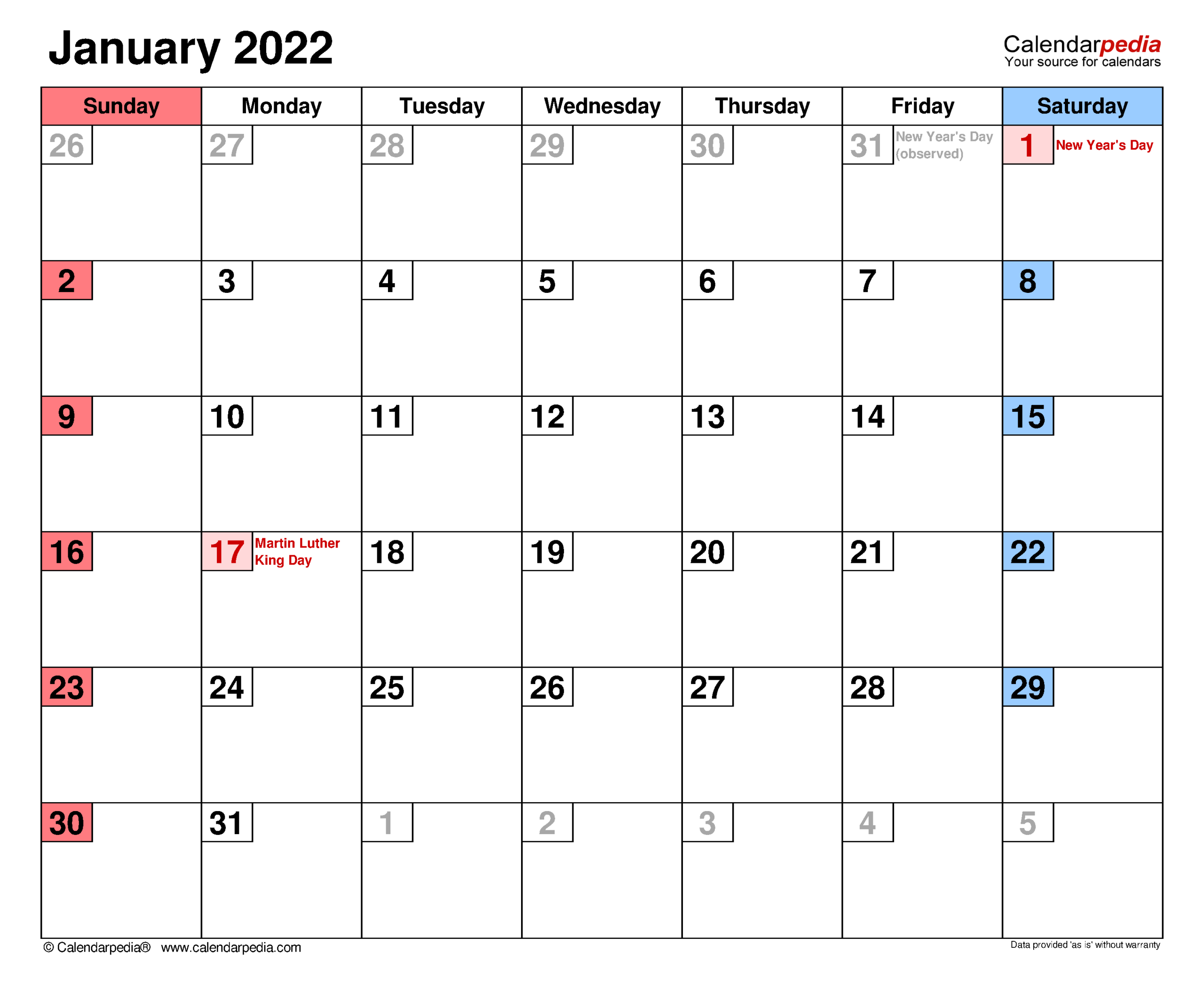 January 2022 Calendar | Templates For Word, Excel And Pdf  December 2022 January 2022 February 2022 Calendar