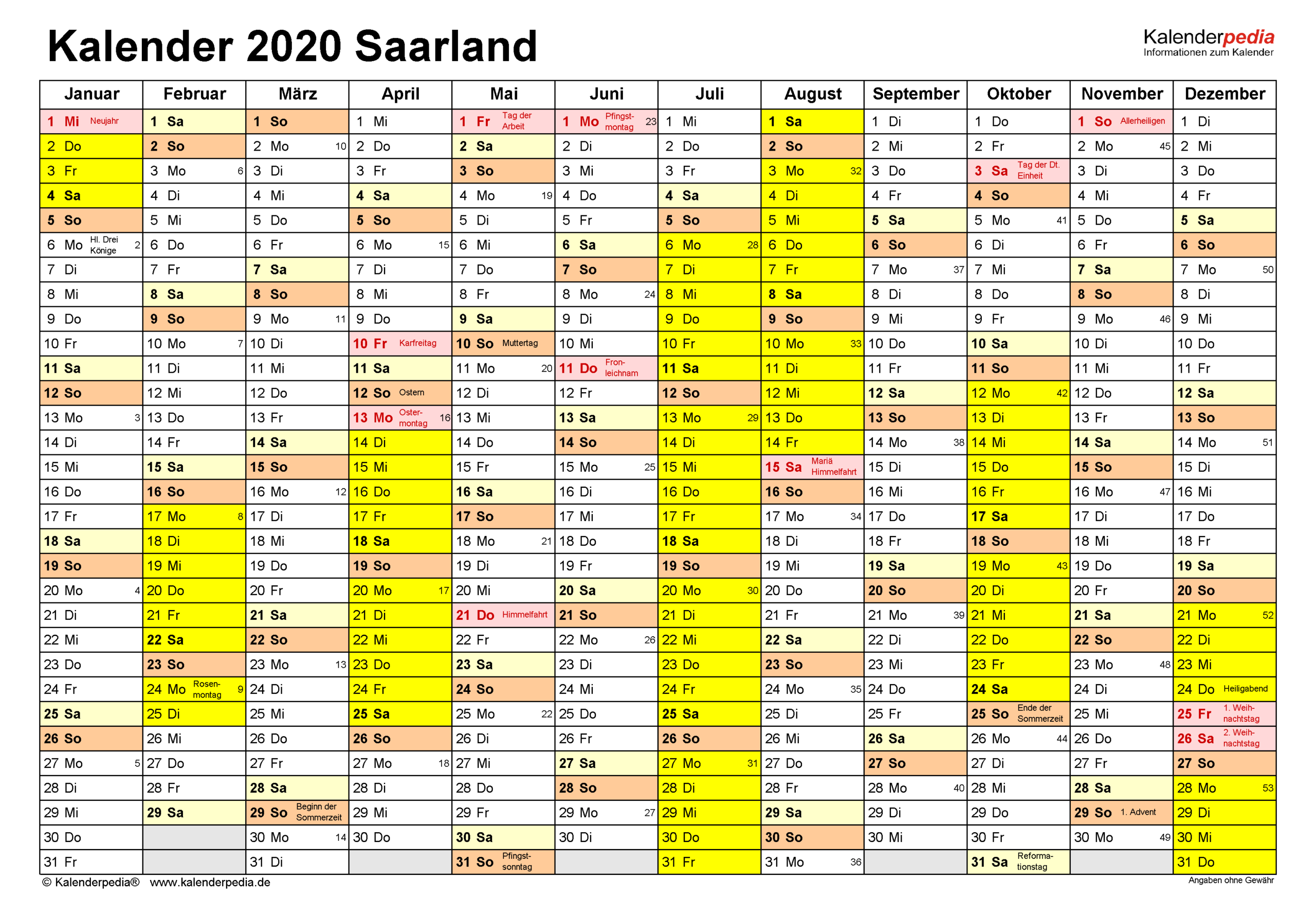 Kalender 2021 Thüringen Excel - Excel-Kalender 2021  Bts 2022 Calendar Printable Pdf
