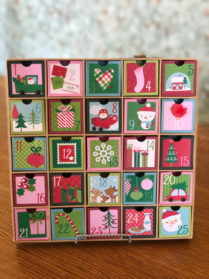 Kitschy Shadow Box Advent Calendar | Etsy  How To Make A Box Advent Calendar