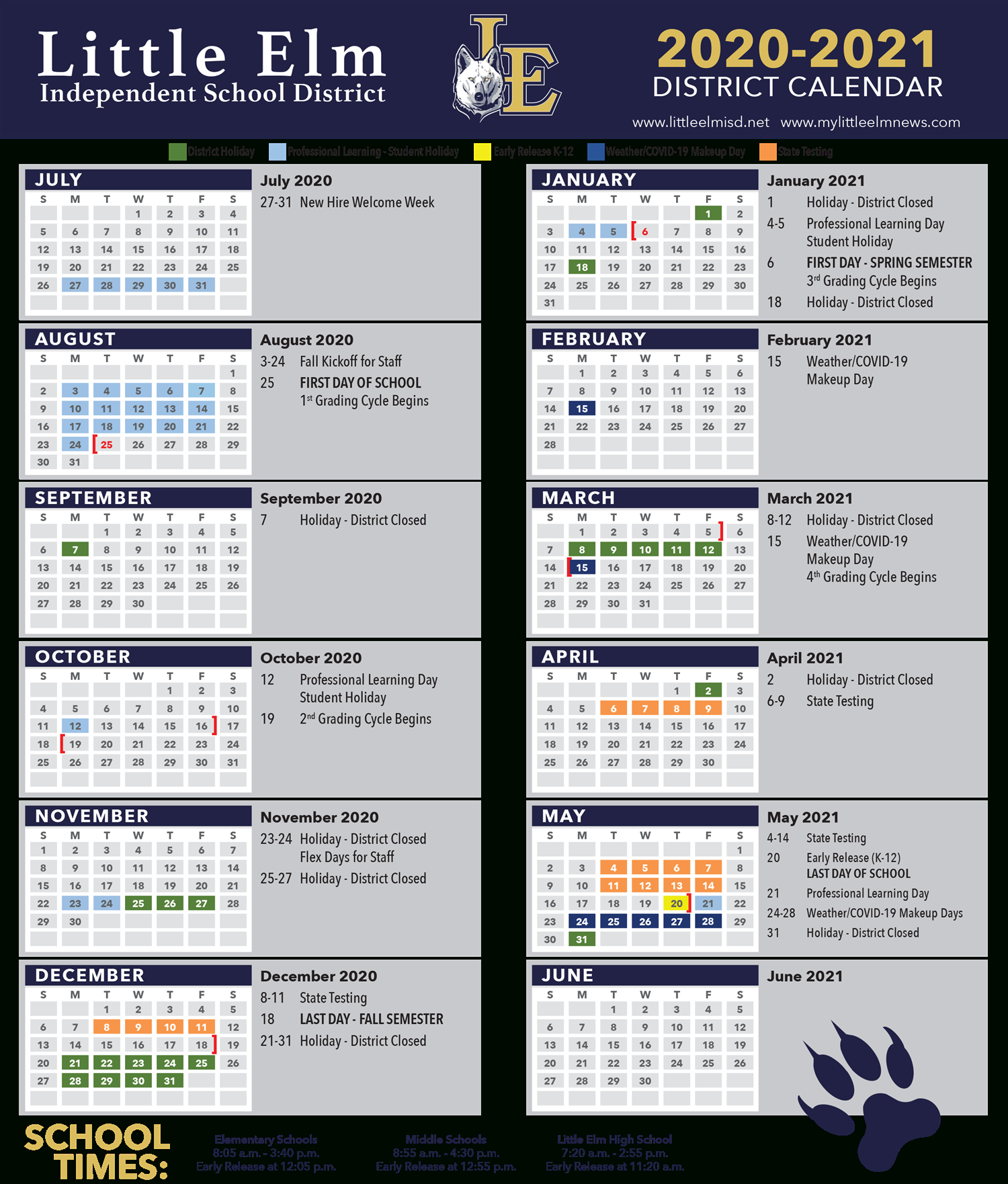 Little Elm Isd School Calendar 2025-25