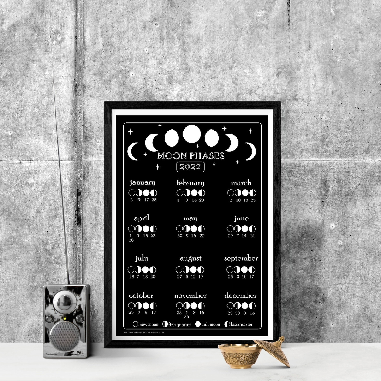 Lunar Calendar 365 Days And Moon Phases Calendar 2022 Moon  Full Moon Calendar 2022 Free Printable