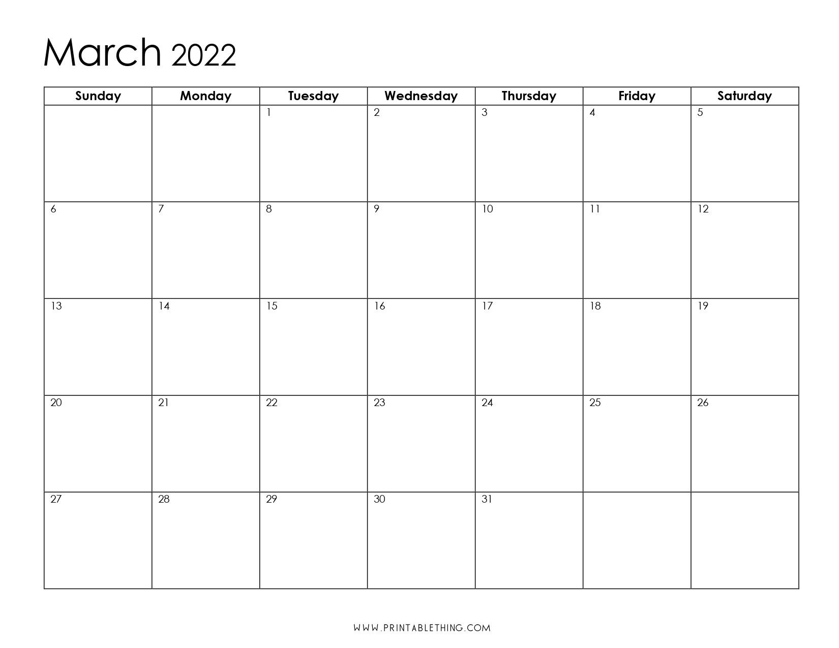 March 2022 Calendar Printable, Pdf, Us Holidays, Blank  2022 March April Calendar
