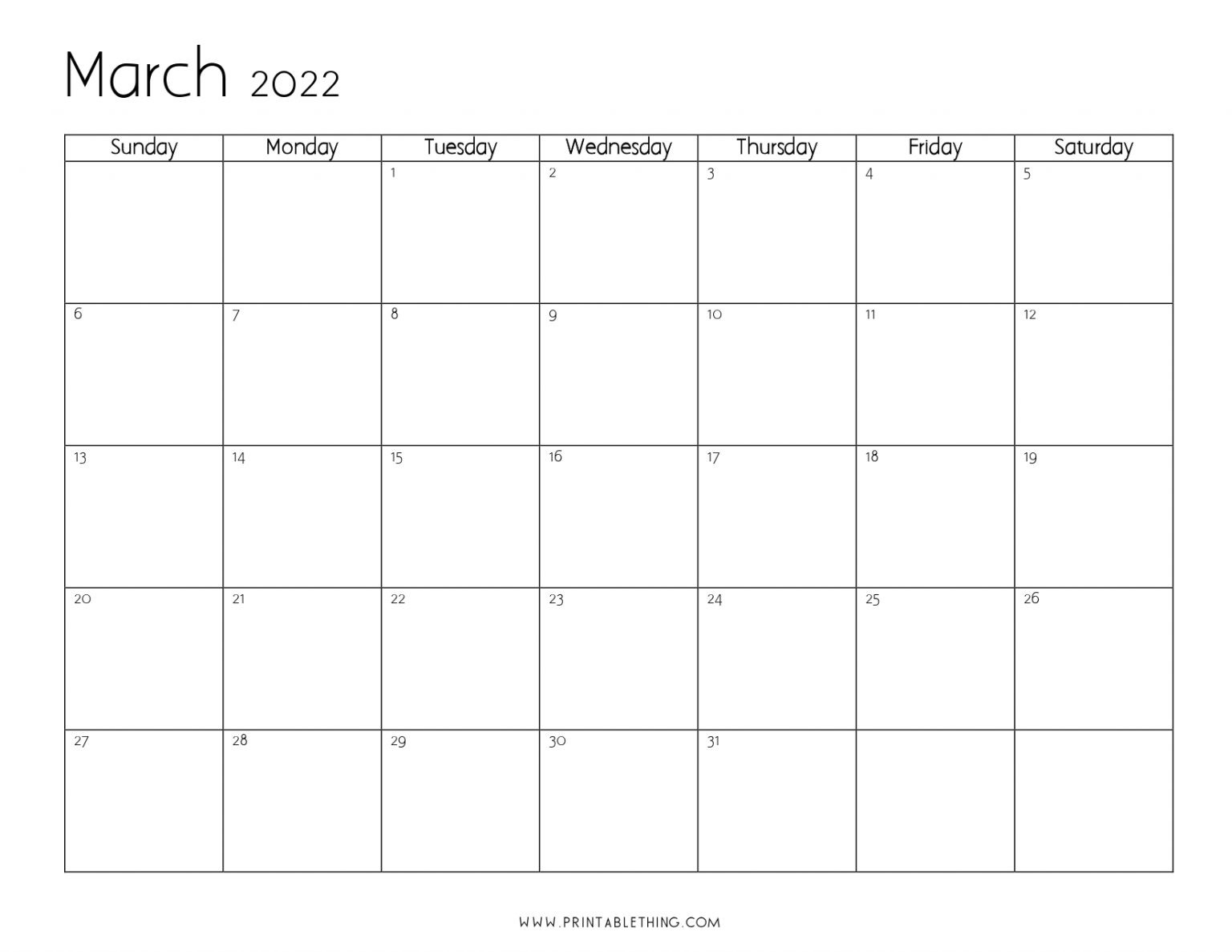 March 2022 Calendar Printable, Pdf, Us Holidays, Blank  Calendar 2022 Zambia Download