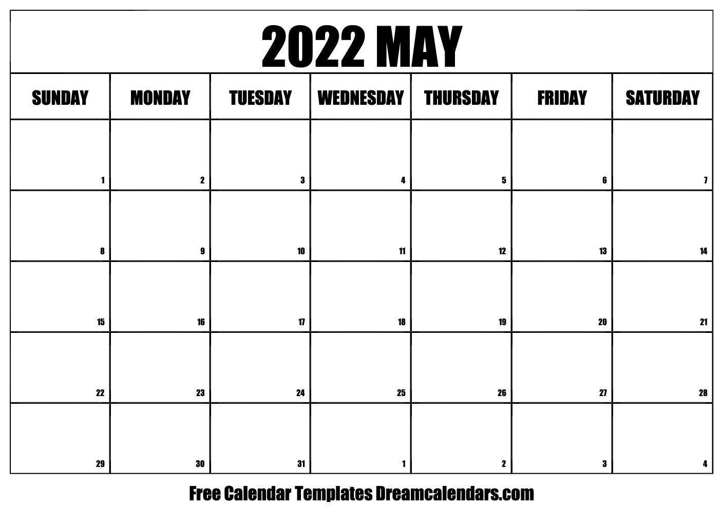 May 2022 Calendar | Free Blank Printable Templates  Calendar For May 2022 With Holidays