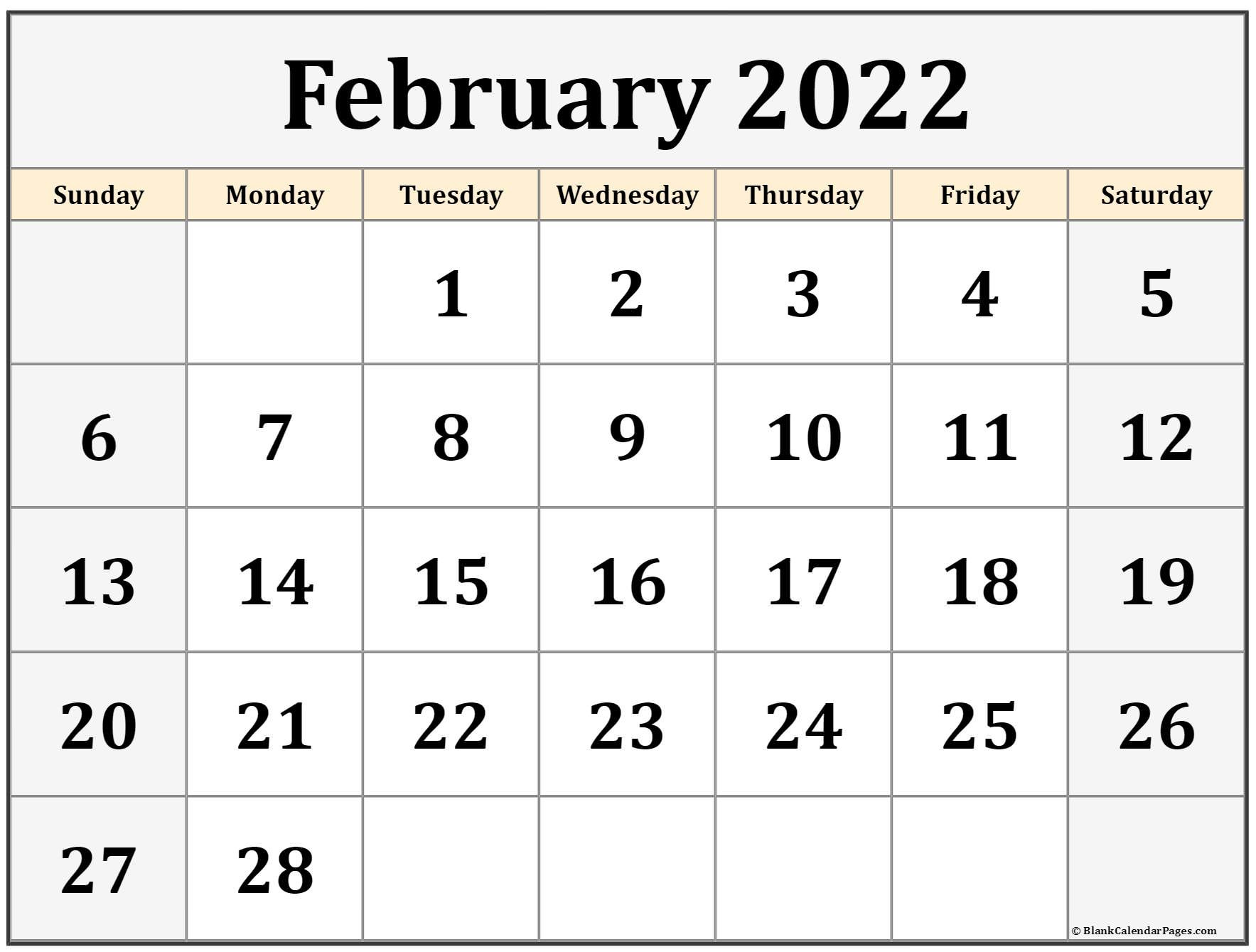 Month Of February 2022 Printable Calendar | Printable Calendars 2021  Free Printable Lined Monthly Calendar 2022