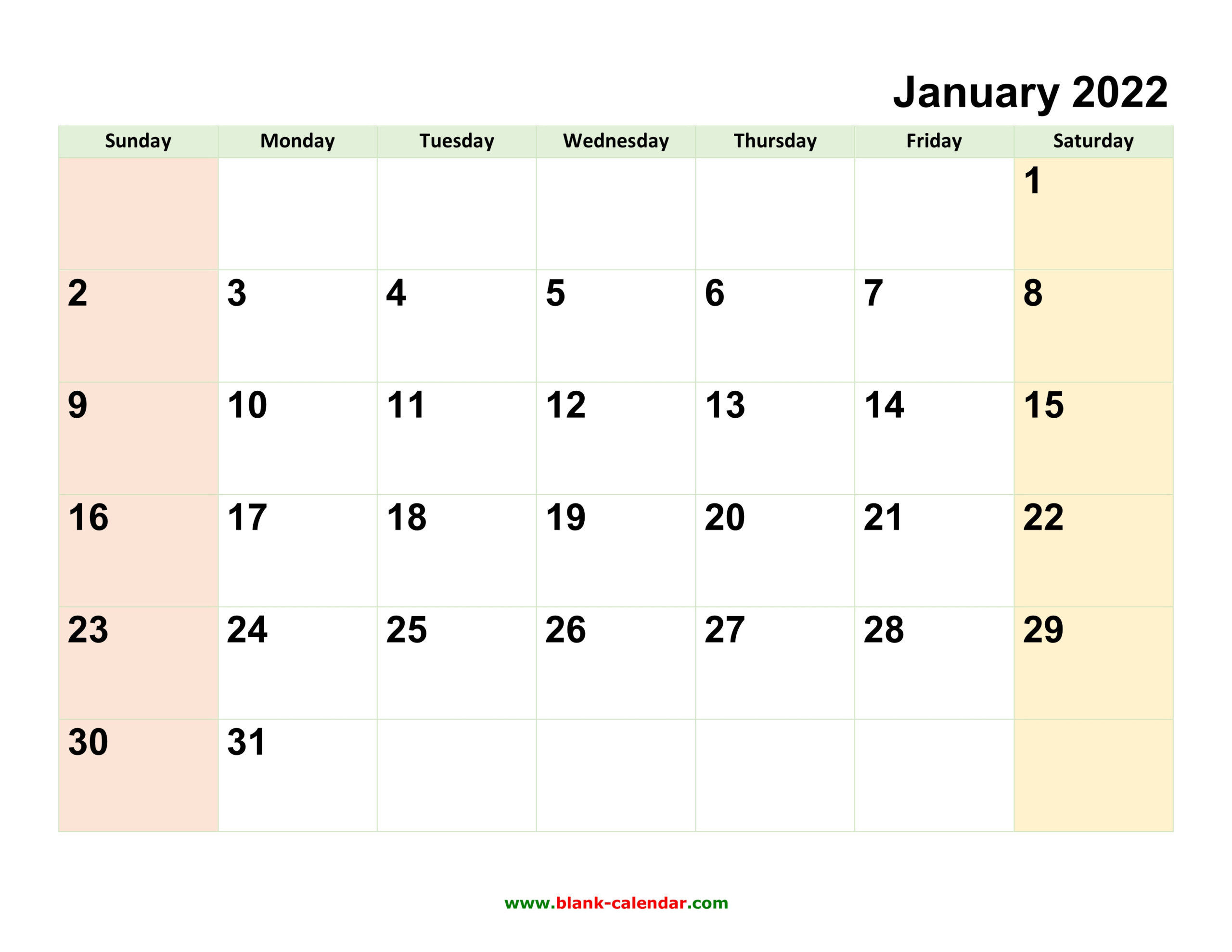Monthly Calendar 2022 | Free Download, Editable And Printable  2022 Printable Calendar One Page Per Month