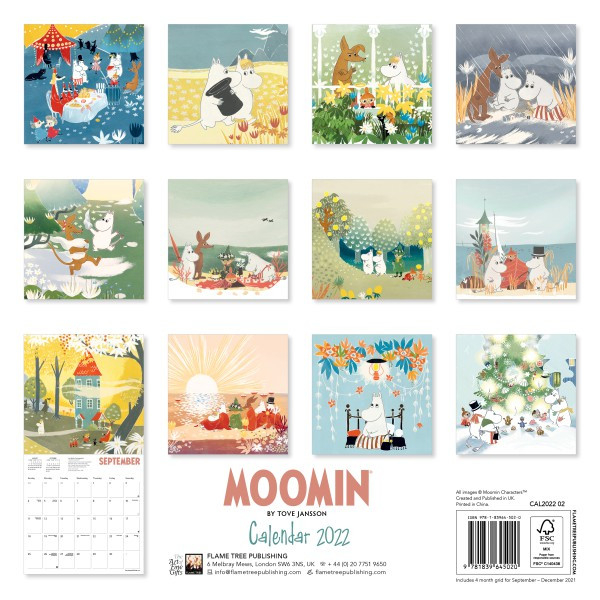Moomintove Jansson Wall Calendar 2022 (Art Calendar  Moomin Advent Calendar 2022