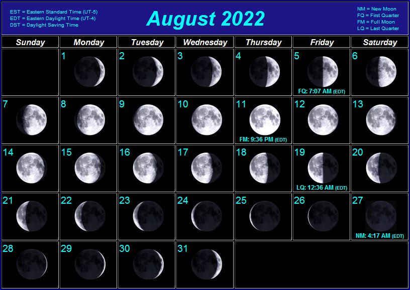 Moon Phases  Full Moon Calendar 2022 Brisbane