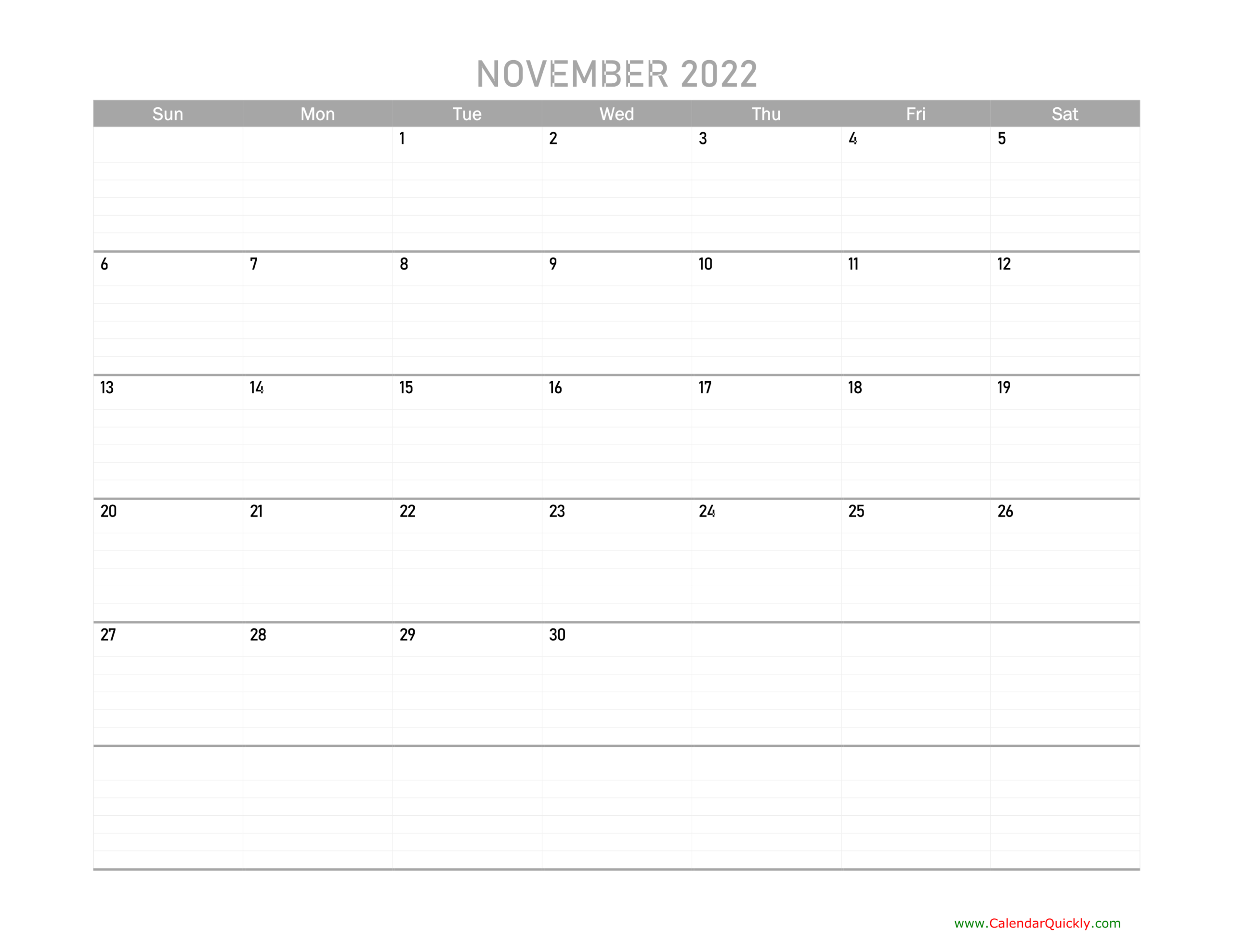 November 2022 Calendar Printable | Printable Calendar 2021  November 2022 Calendar Editable