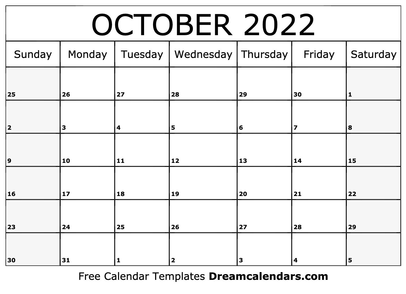 October 2022 Calendar | Free Blank Printable Templates  Wiki Printable Calendar 2022