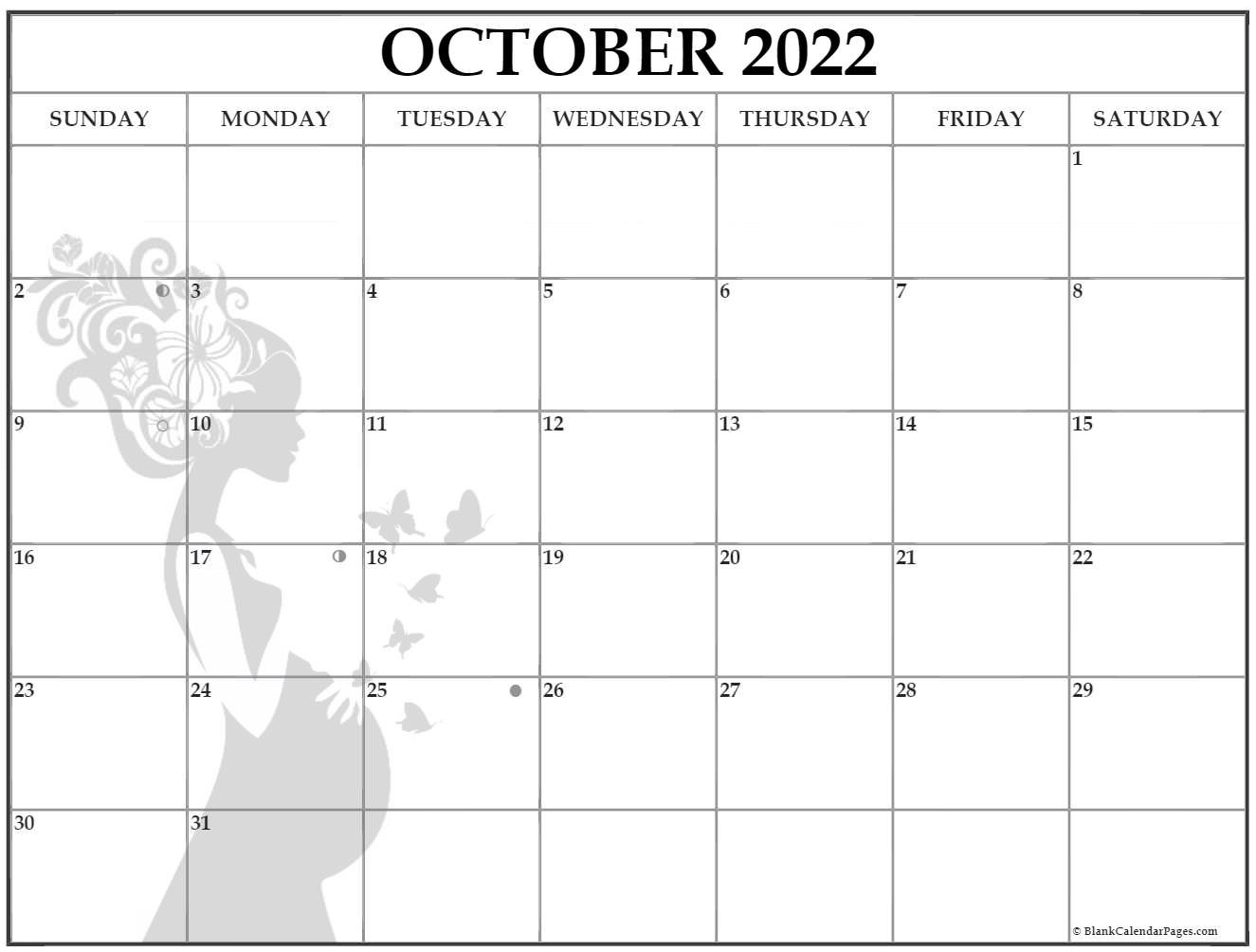 October 2022 Pregnancy Calendar | Fertility Calendar  Lunar Calendar May 2022