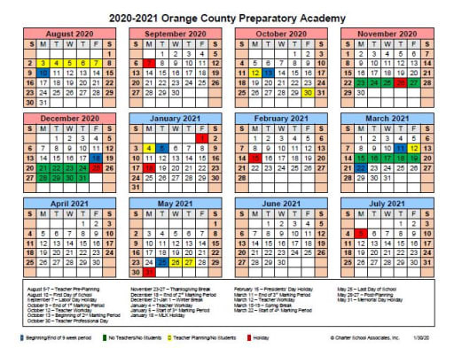 Orange County Events Calendar 2022 - January Calendar 2022  Ocps Testing Calendar 2022