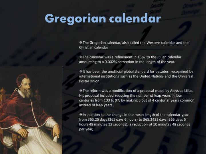 Ppt - Calendar Powerpoint Presentation - Id:4931056  Do We Use A Gregorian Or Julian Calendar
