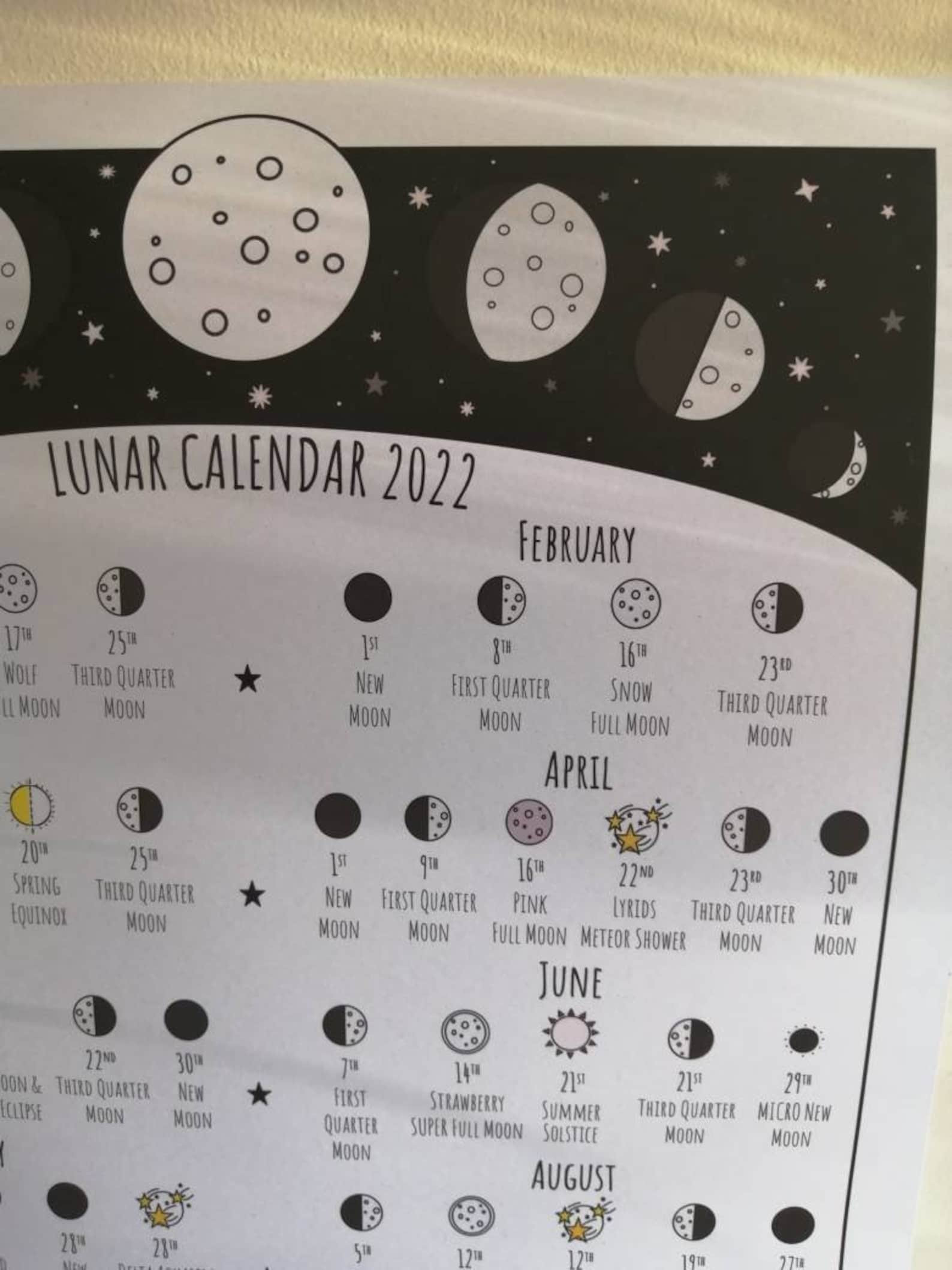 Print Lunar Calendar 2022  Lunar Calendar 2022 Perth