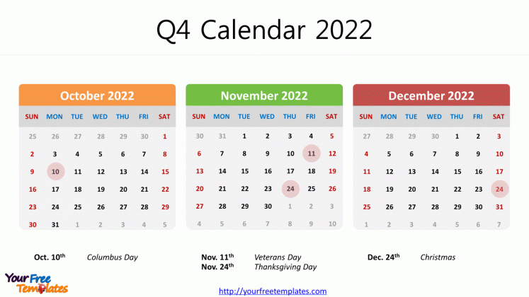 Printable 2022 Calendar Monthly Template - Page 2 Of 3  Free 2022 Powerpoint Calendar Template