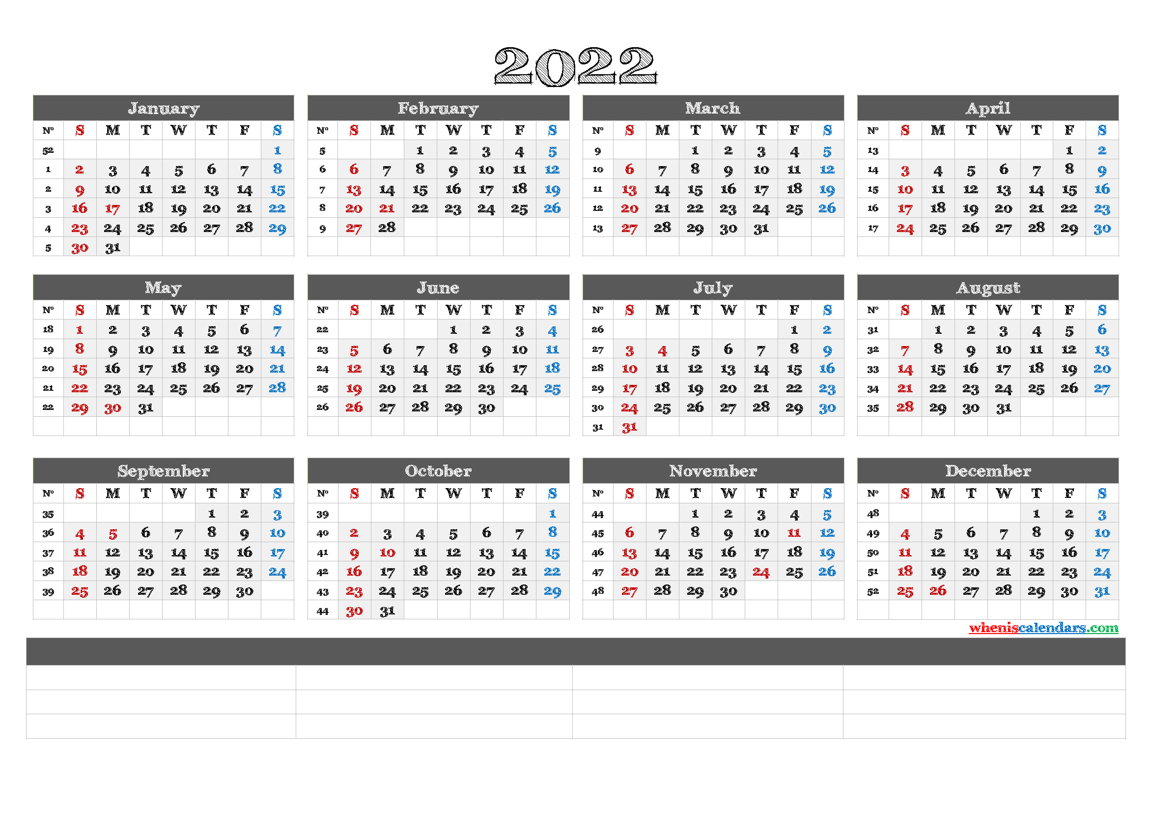 Printable 2022 Calendarmonth - Calendraex  Free Printable Calendar 2022 By Month