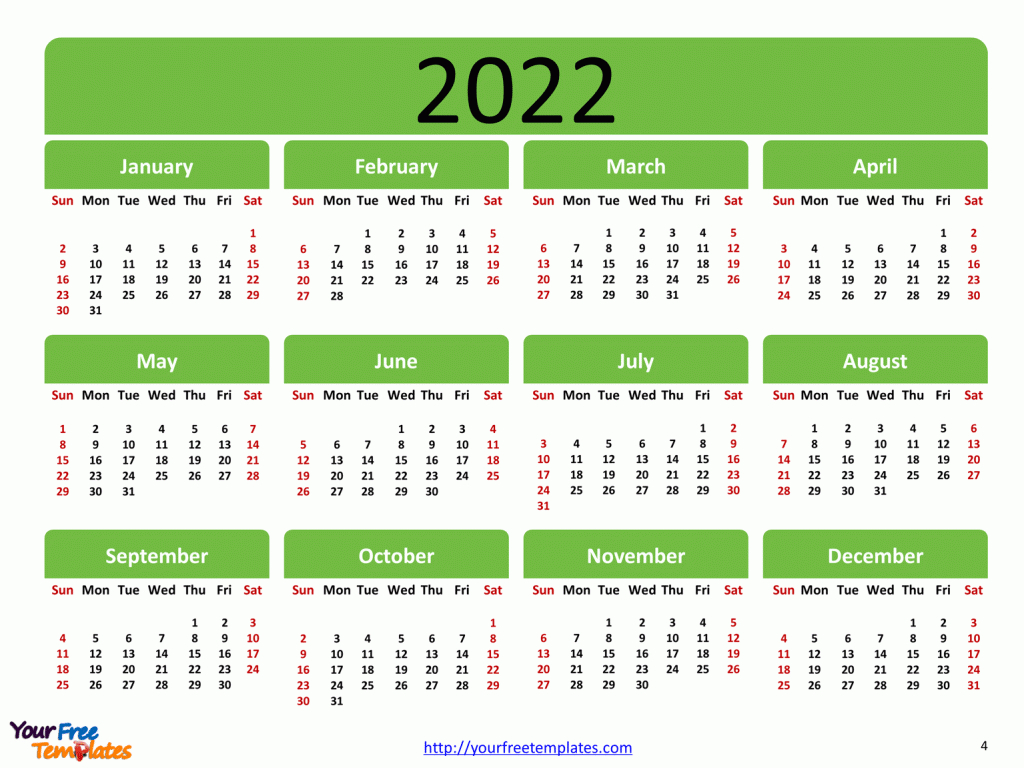 Printable Calendar 2022 Template - Page 2 Of 3 - Free  Calendar 2022 Online Free