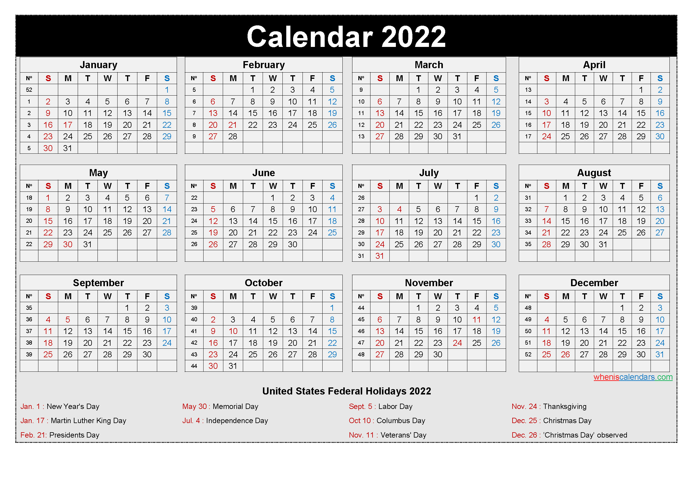 Printable Calendar Year 2022 / 2022 Calendar Printable Pdf  Free Printable 2 Year Calendar 2022 And 2022