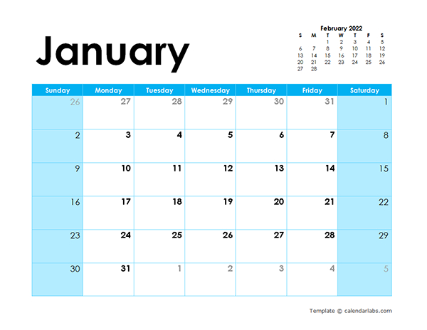 Printable Online Calendar 2022 | Printable Calendar 2021  Printable Calendar 2022 Calendarlabs