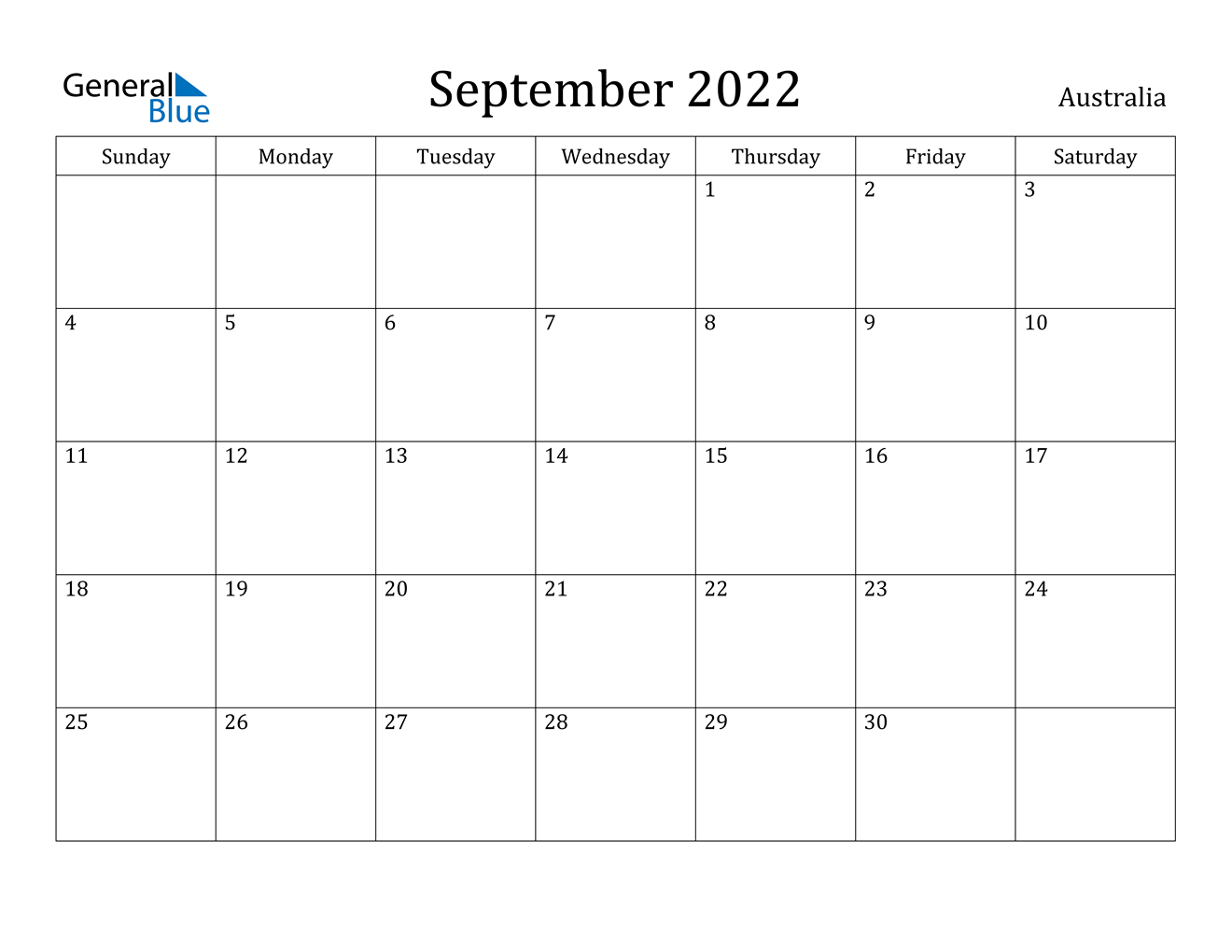 September 2022 Calendar - Australia  March And April 2022 Calendar With Holidays