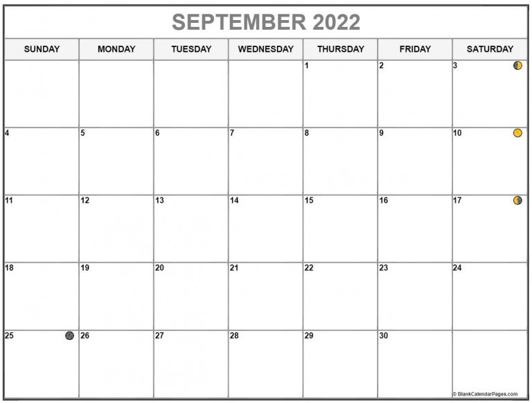 September 2022 Lunar Calendar Moon Phase Calendar | 2021  Lunar Calendar 2022 April