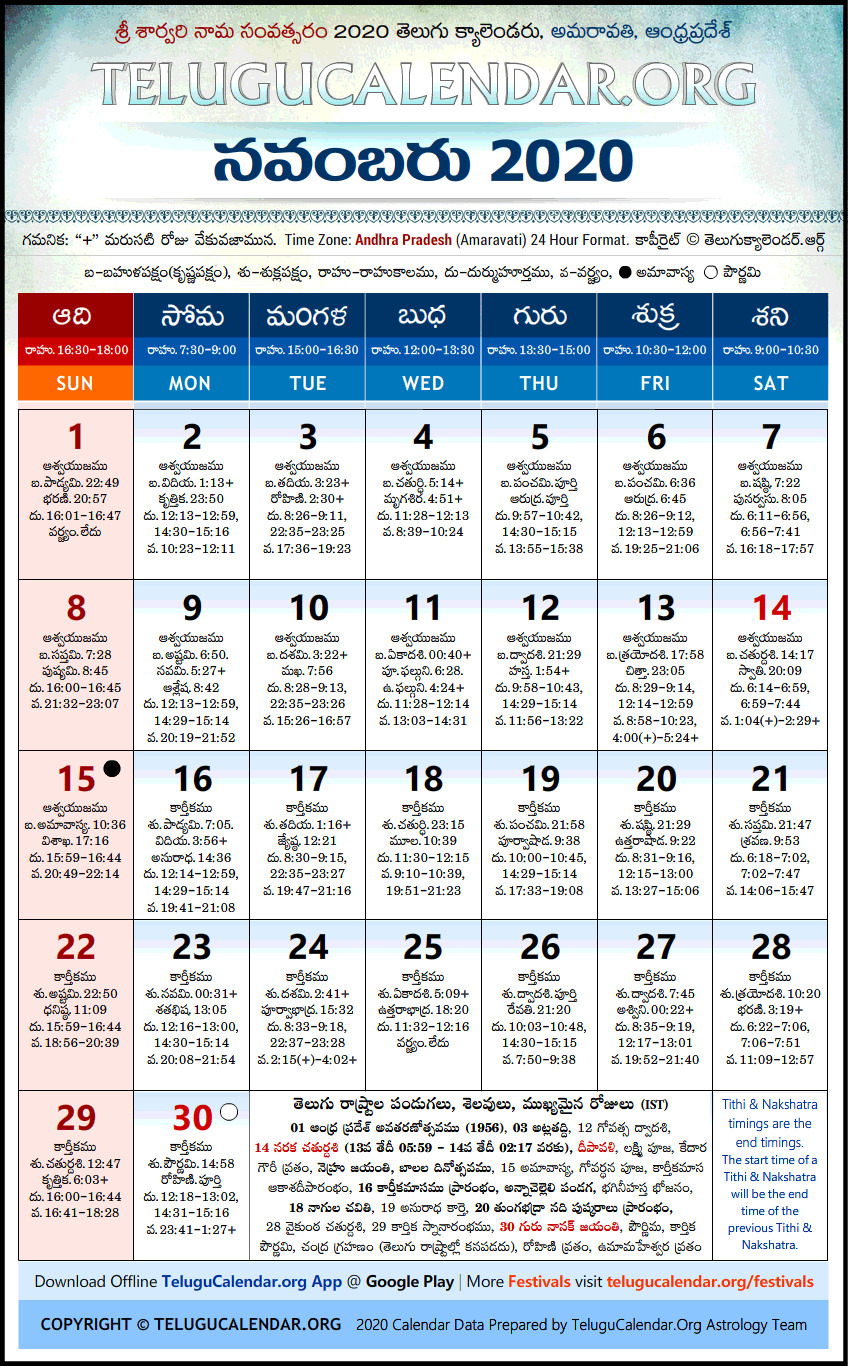 Telugu Calendar 2021 November | Huts Calendar  Andhra Jyothi Telugu Calendar 2022