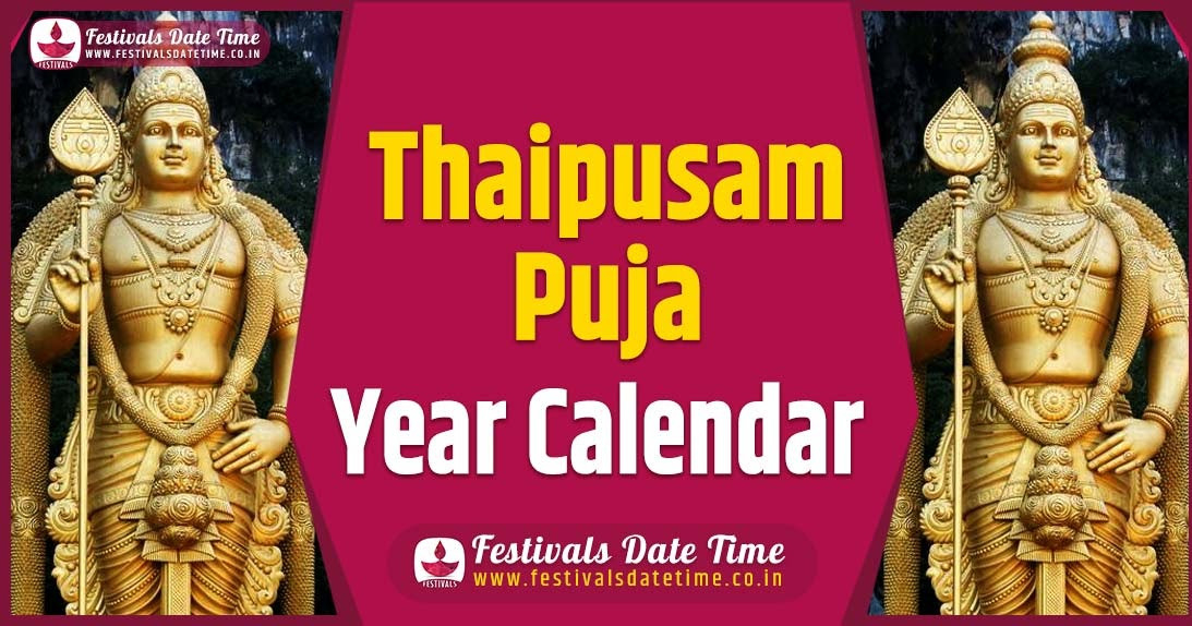 Thaipusam Year Calendar, Thaipusam Festival Schedule  Full Moon Calendar 2022 Mauritius