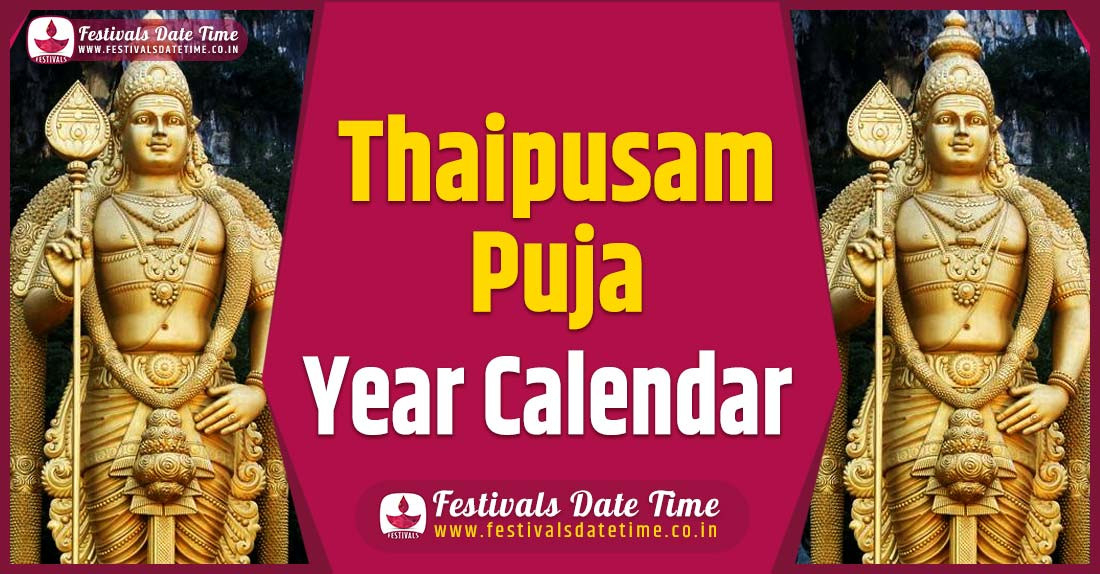 Thaipusam Year Calendar, Thaipusam Festival Schedule  Full Moon Calendar 2022 Mauritius