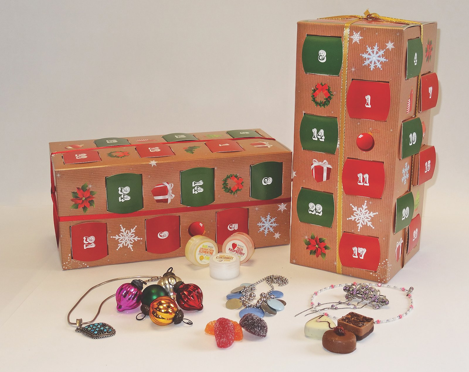 Traditional Brown Advent Calendar Kit | Advent Gift Box  How To Make A Box Advent Calendar