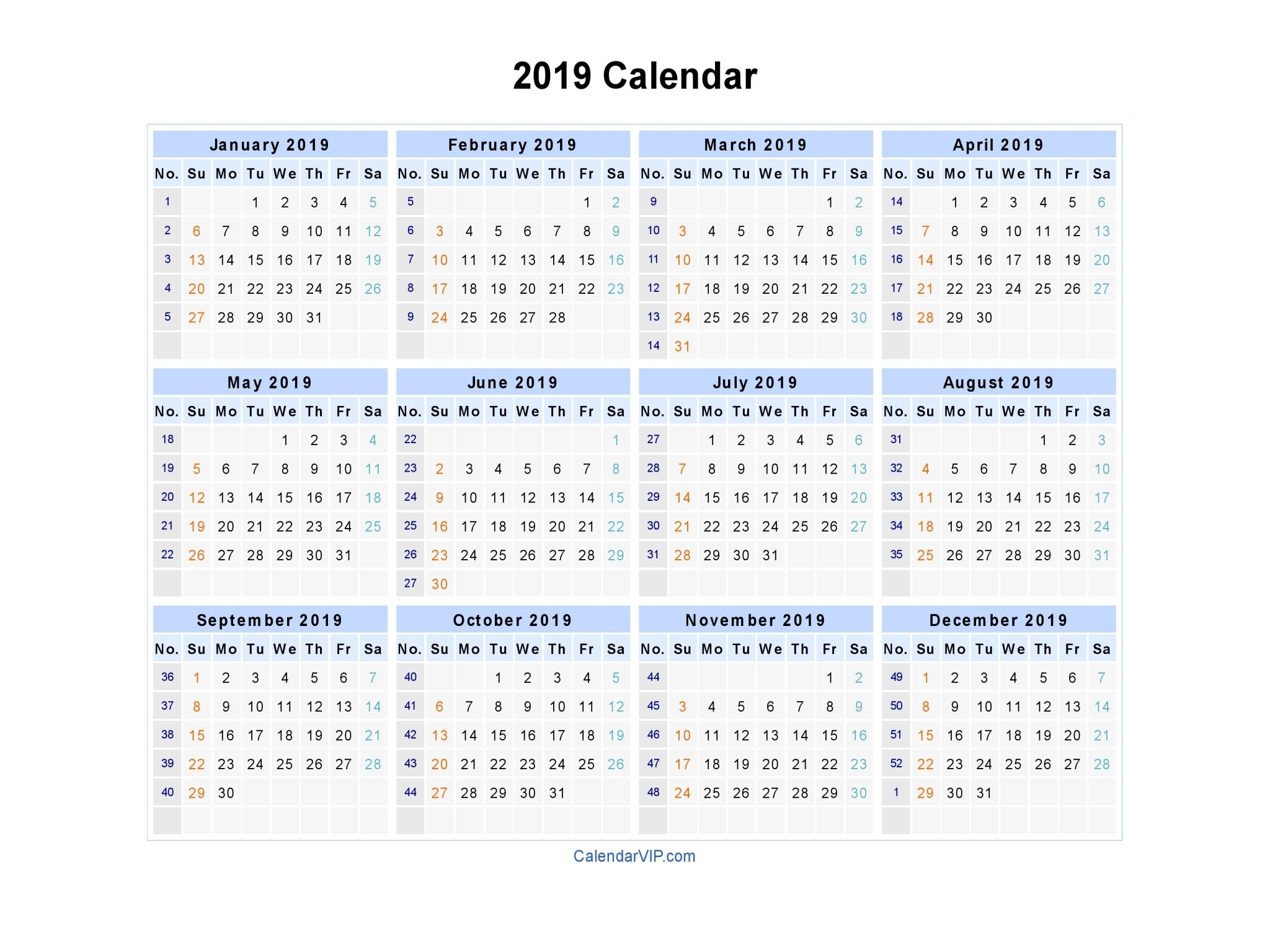 Yearly Monday To Sunday Calendar 2020 With Week Numbers  2022 Calendar Printable Monday To Sunday